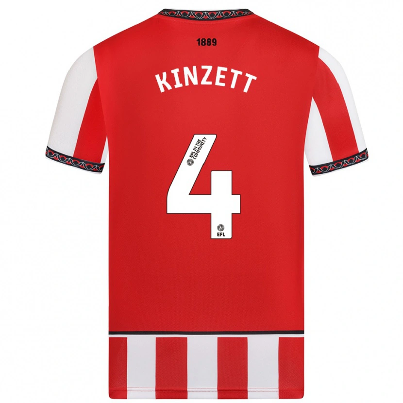 Danxen Herren Ella Kinzett #4 Rot Weiß Heimtrikot Trikot 2025/26 T-Shirt Österreich