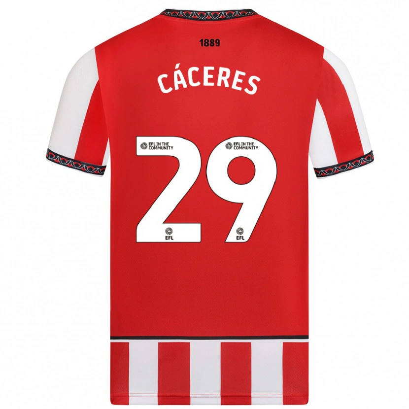 Danxen Herren Jefferson Cáceres #29 Rot Weiß Heimtrikot Trikot 2025/26 T-Shirt Österreich