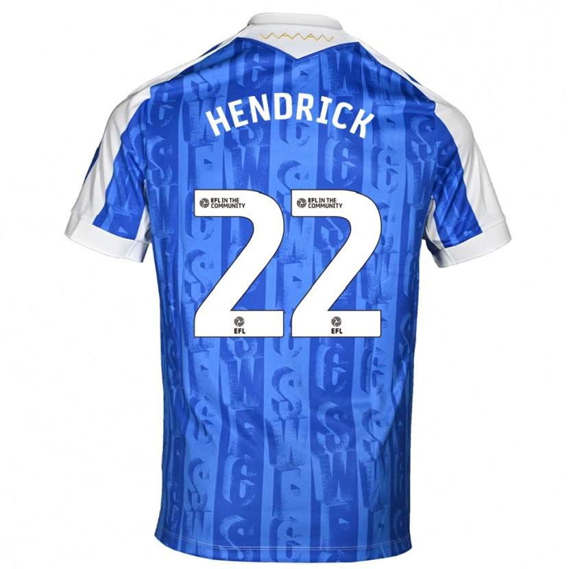 Danxen Herren Jeff Hendrick #22 Blau Weiß Heimtrikot Trikot 2025/26 T-Shirt Österreich