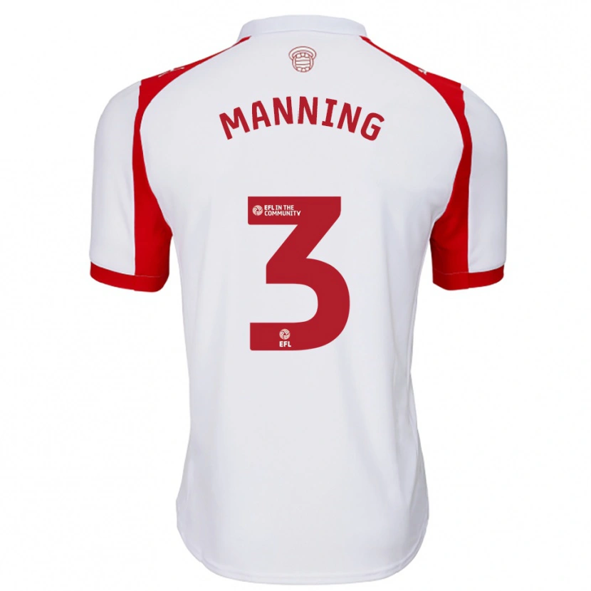 Danxen Herren Ryan Manning #3 Weiß Rot Heimtrikot Trikot 2025/26 T-Shirt Österreich