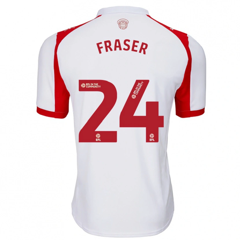 Danxen Herren Ryan Fraser #24 Weiß Rot Heimtrikot Trikot 2025/26 T-Shirt Österreich