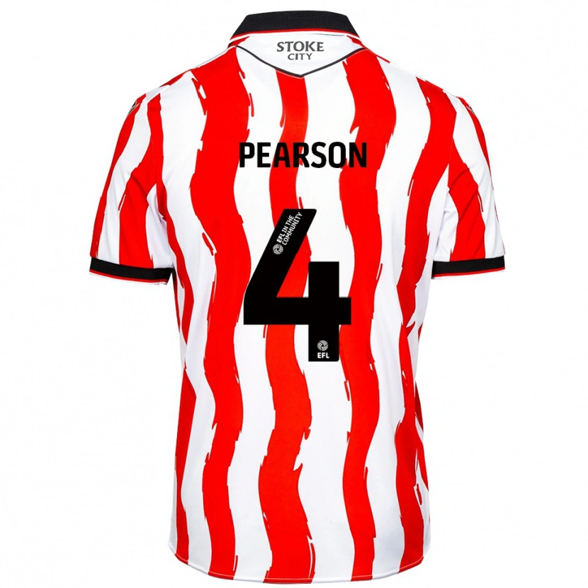 Danxen Herren Ben Pearson #4 Weiß Rot Heimtrikot Trikot 2025/26 T-Shirt Österreich