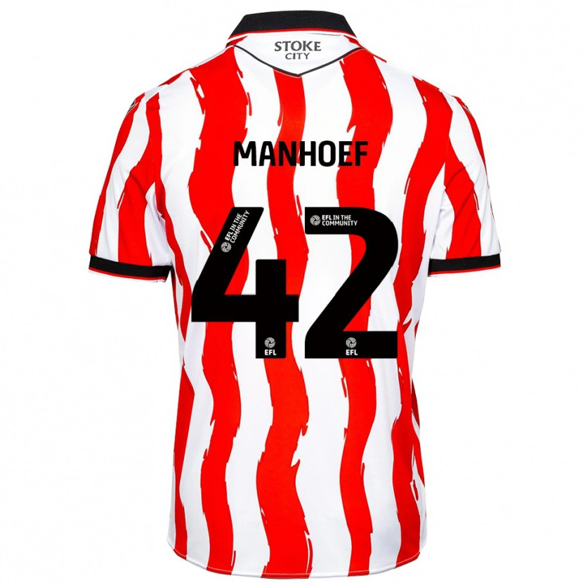 Danxen Herren Million Manhoef #42 Weiß Rot Heimtrikot Trikot 2025/26 T-Shirt Österreich