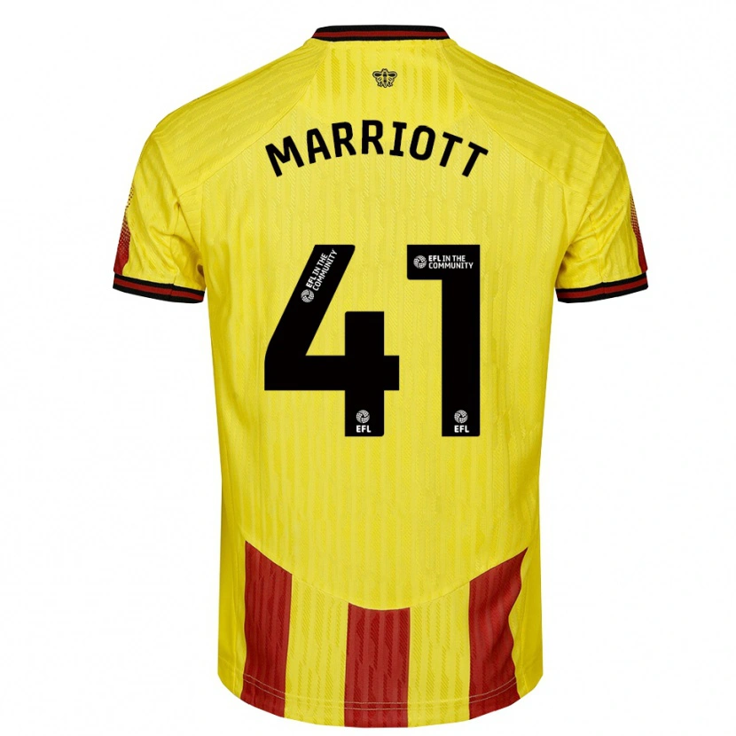 Danxen Herren Alfie Marriott #41 Gelb Rot Heimtrikot Trikot 2025/26 T-Shirt Österreich
