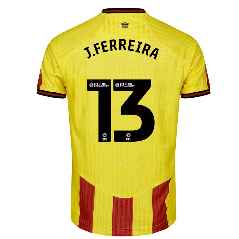 Danxen Herren João Ferreira #13 Gelb Rot Heimtrikot Trikot 2025/26 T-Shirt Österreich