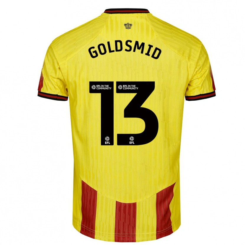 Danxen Herren Jacqui Goldsmid #13 Gelb Rot Heimtrikot Trikot 2025/26 T-Shirt Österreich