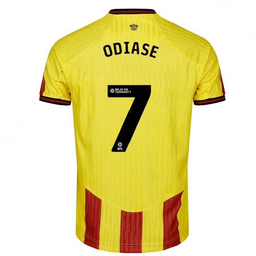 Danxen Herren Kash Odiase #7 Gelb Rot Heimtrikot Trikot 2025/26 T-Shirt Österreich
