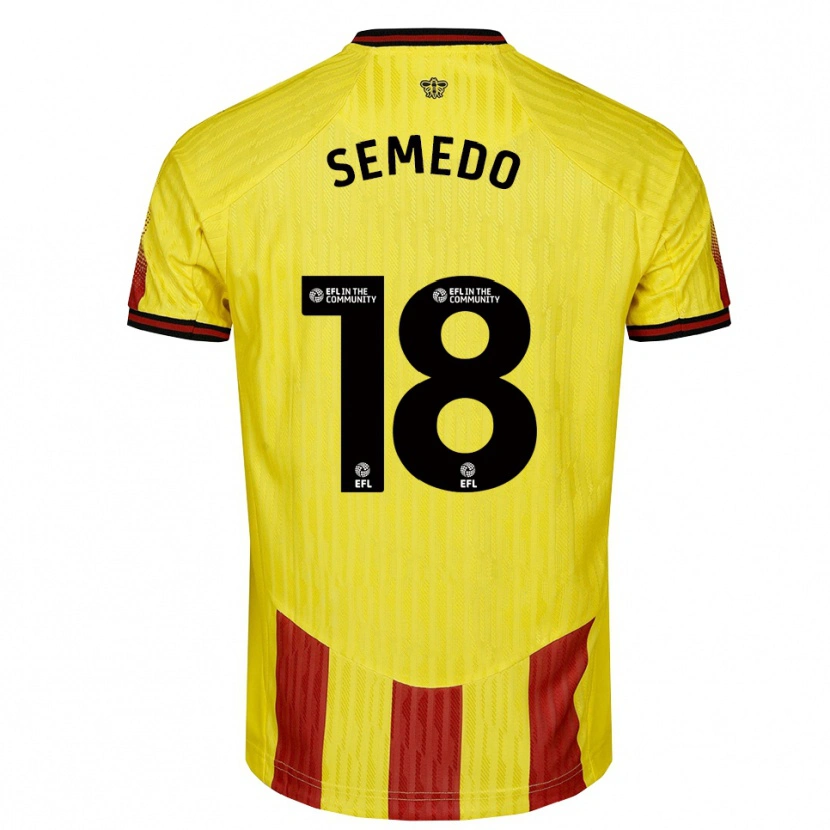 Danxen Herren Vivaldo Semedo #18 Gelb Rot Heimtrikot Trikot 2025/26 T-Shirt Österreich