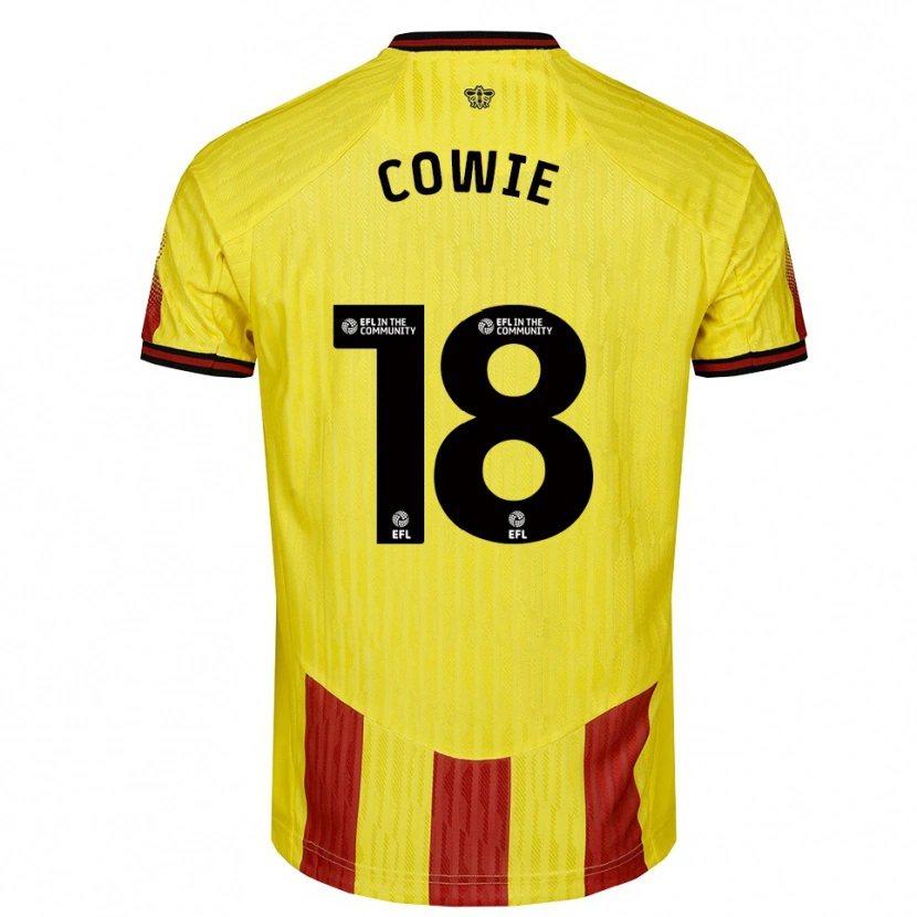 Danxen Herren Tony Cowie #18 Gelb Rot Heimtrikot Trikot 2025/26 T-Shirt Österreich
