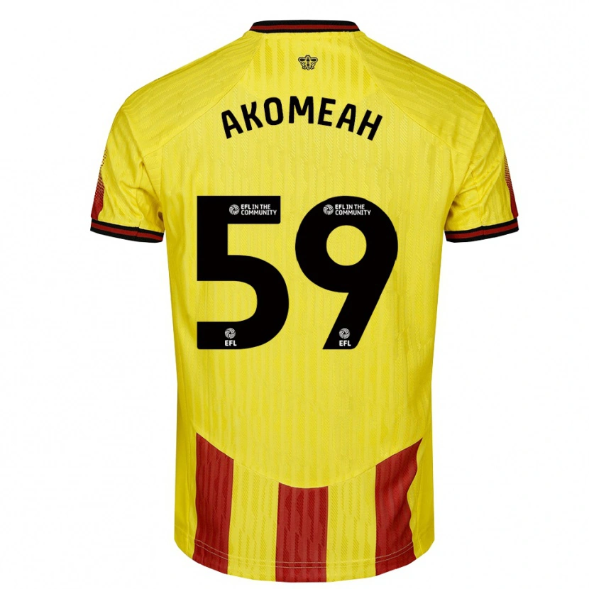 Danxen Herren Travis Akomeah #59 Gelb Rot Heimtrikot Trikot 2025/26 T-Shirt Österreich