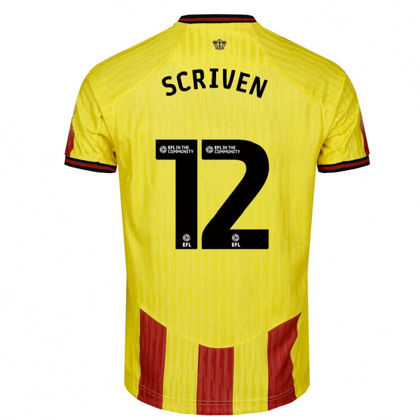 Danxen Herren Jonny Scriven #12 Gelb Rot Heimtrikot Trikot 2025/26 T-Shirt Österreich