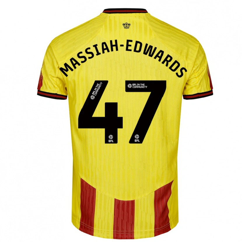 Danxen Herren Zavier Massiah-Edwards #47 Gelb Rot Heimtrikot Trikot 2025/26 T-Shirt Österreich