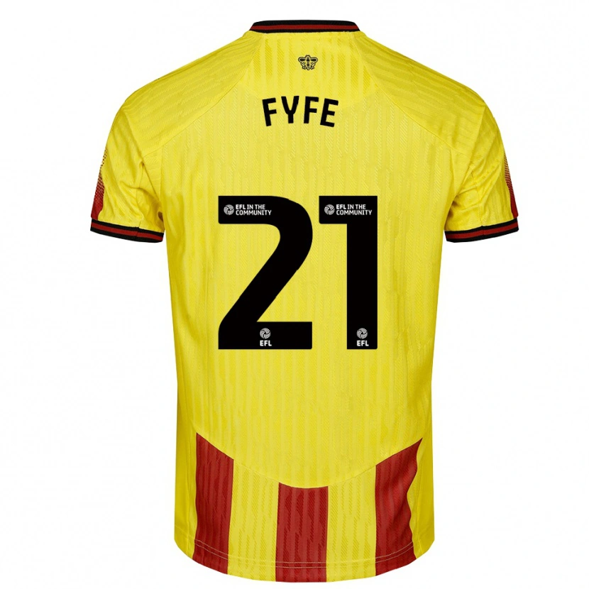 Danxen Herren Flo Fyfe #21 Gelb Rot Heimtrikot Trikot 2025/26 T-Shirt Österreich