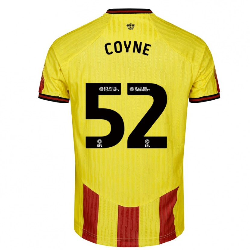 Danxen Herren Aidan Coyne #52 Gelb Rot Heimtrikot Trikot 2025/26 T-Shirt Österreich