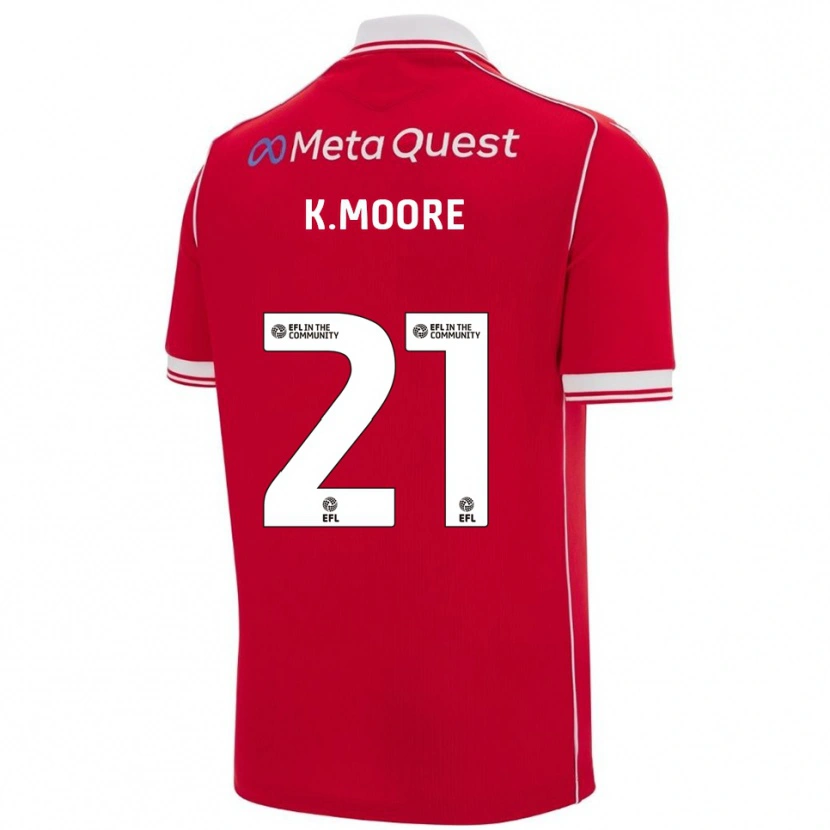 Danxen Herren Kieffer Moore #21 Rot Weiß Heimtrikot Trikot 2025/26 T-Shirt Österreich