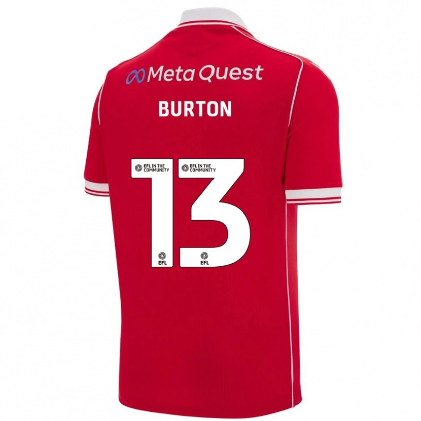 Danxen Herren Callum Burton #13 Rot Weiß Heimtrikot Trikot 2025/26 T-Shirt Österreich