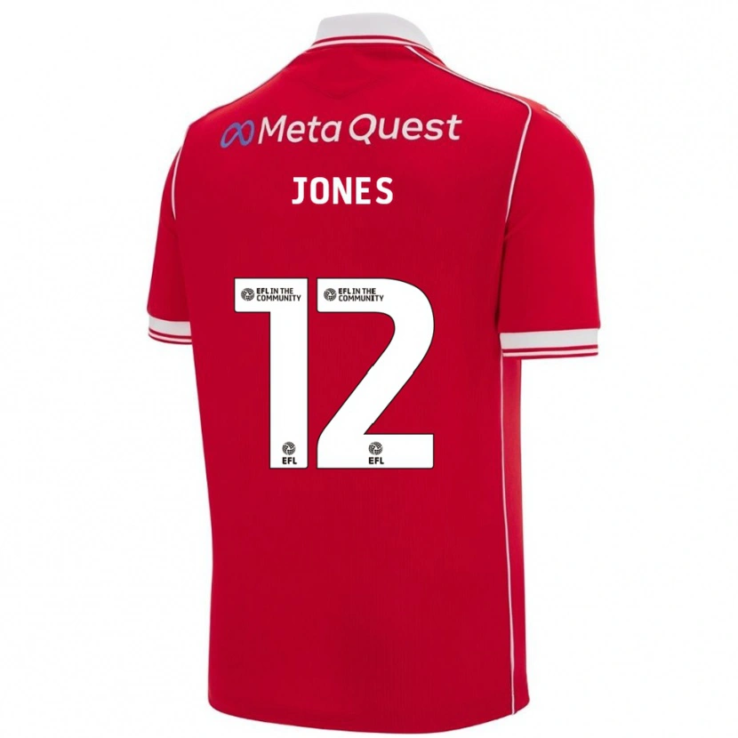 Danxen Herren Carra Jones #12 Rot Weiß Heimtrikot Trikot 2025/26 T-Shirt Österreich