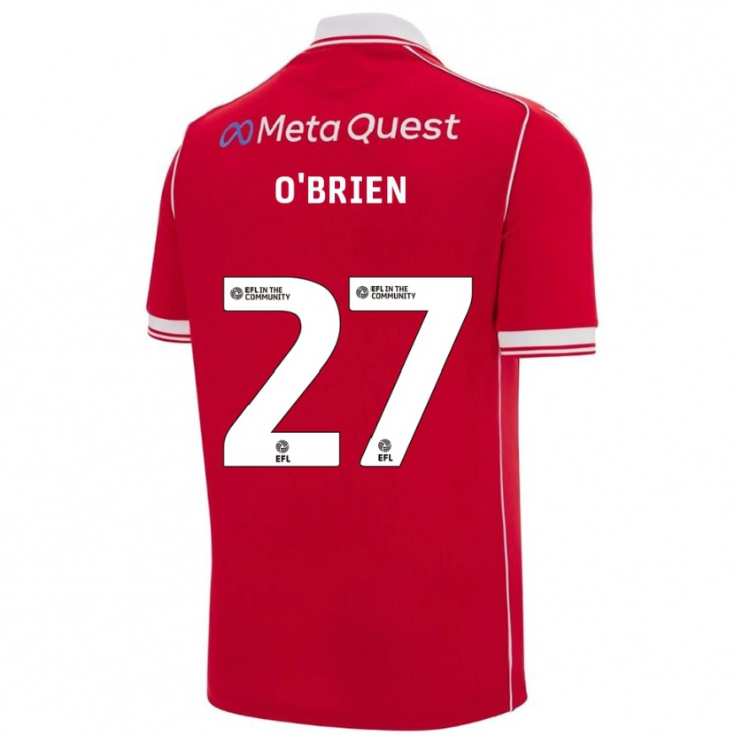 Danxen Herren Lewis O'brien #27 Rot Weiß Heimtrikot Trikot 2025/26 T-Shirt Österreich