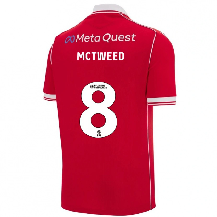 Danxen Herren Oliver Mctweed #8 Rot Weiß Heimtrikot Trikot 2025/26 T-Shirt Österreich