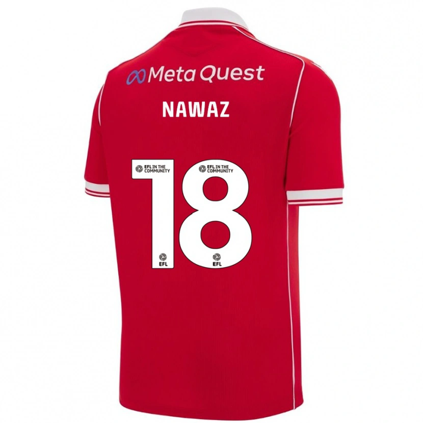 Danxen Herren Umar Nawaz #18 Rot Weiß Heimtrikot Trikot 2025/26 T-Shirt Österreich