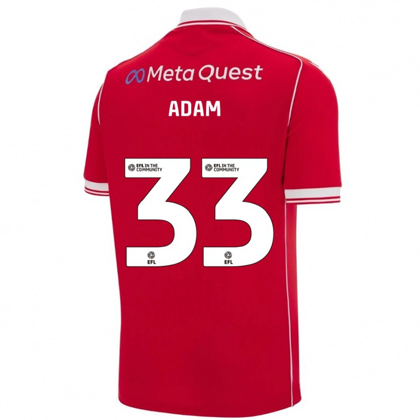 Danxen Herren Josh Adam #33 Rot Weiß Heimtrikot Trikot 2025/26 T-Shirt Österreich