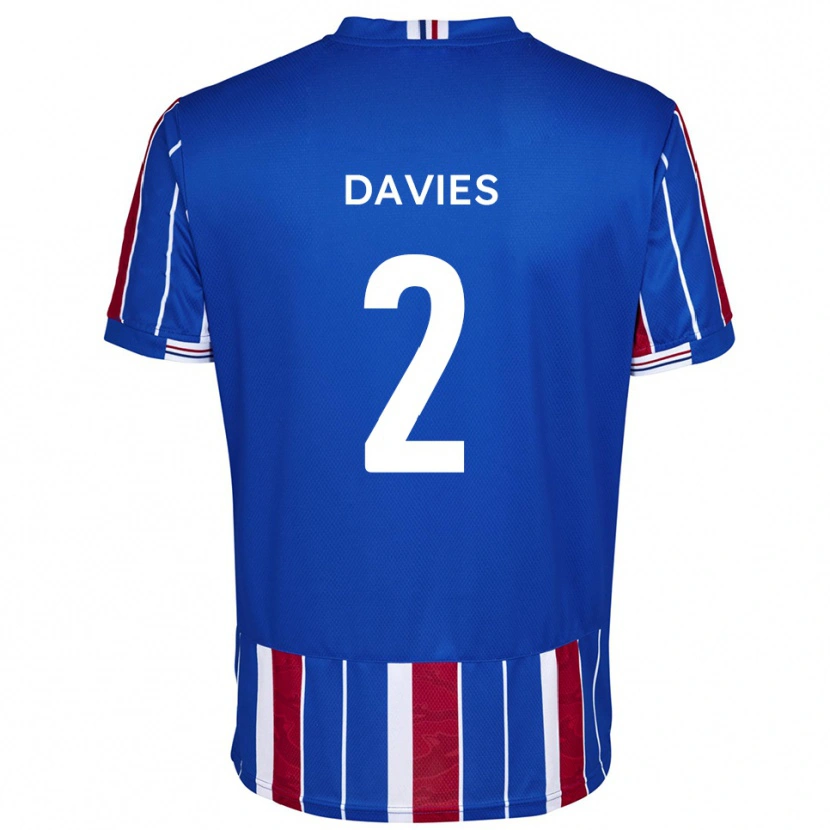 Danxen Herren Archie Davies #2 Blau Rot Weiß Heimtrikot Trikot 2025/26 T-Shirt Österreich