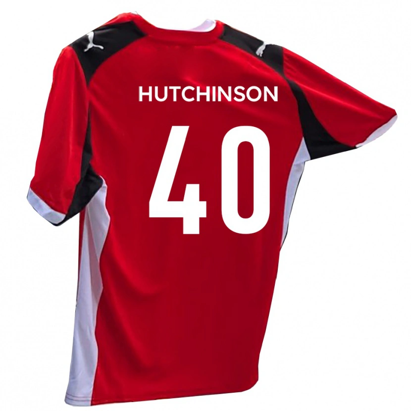 Danxen Herren Luke Hutchinson #40 Rot Weiß Heimtrikot Trikot 2025/26 T-Shirt Österreich