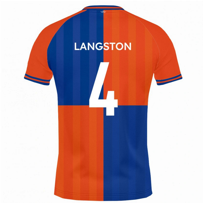 Danxen Herren George Langston #4 Orange Königsblau Heimtrikot Trikot 2025/26 T-Shirt Österreich