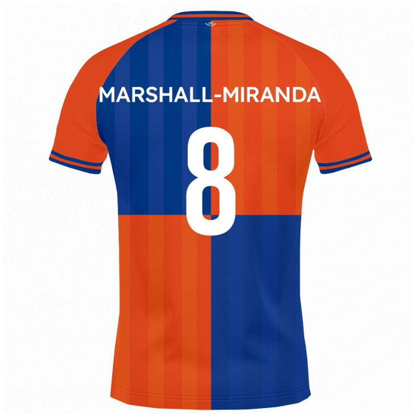 Danxen Herren Marley Marshall-Miranda #8 Orange Königsblau Heimtrikot Trikot 2025/26 T-Shirt Österreich
