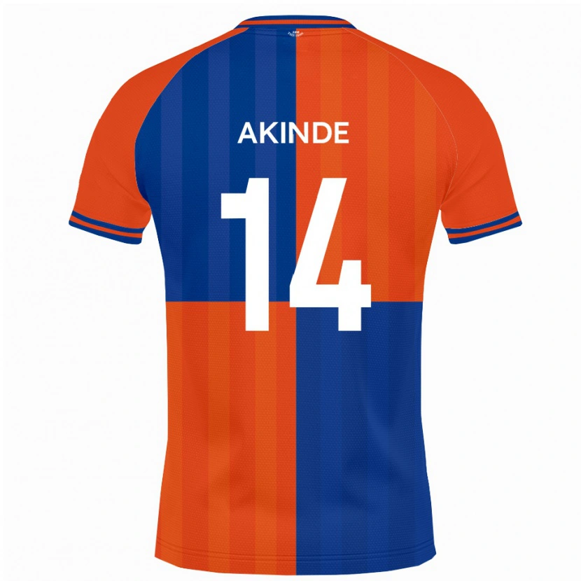 Danxen Herren John Akinde #14 Orange Königsblau Heimtrikot Trikot 2025/26 T-Shirt Österreich
