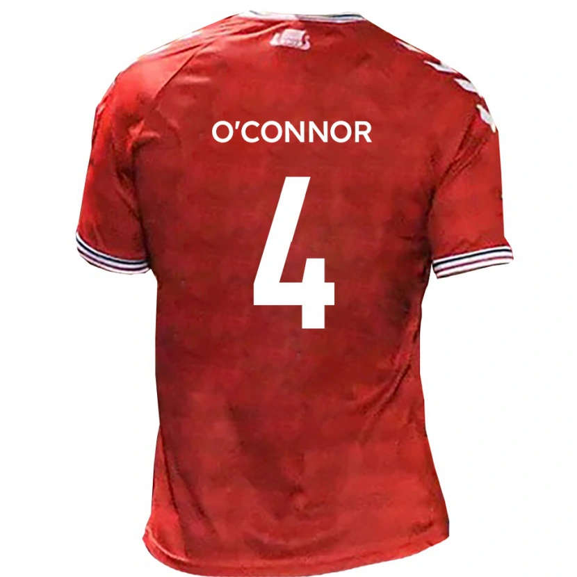 Danxen Herren Darragh O'connor #4 Rot Weiß Heimtrikot Trikot 2025/26 T-Shirt Österreich