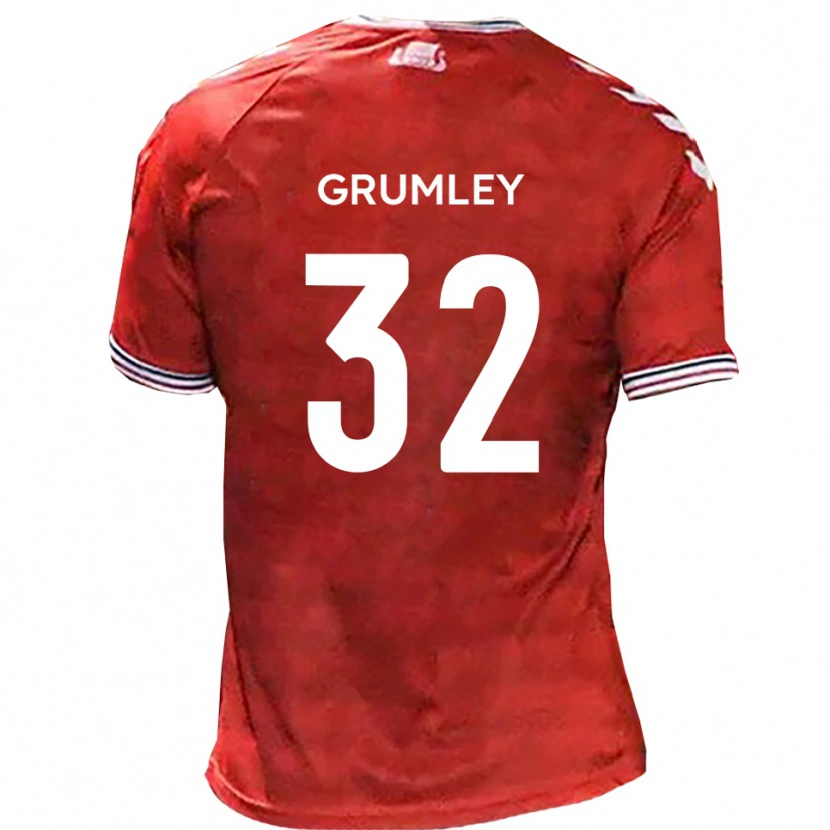 Danxen Herren George Grumley #32 Rot Weiß Heimtrikot Trikot 2025/26 T-Shirt Österreich
