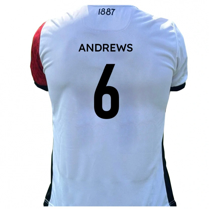 Danxen Herren Jamie Andrews #6 Rot Weiß Heimtrikot Trikot 2025/26 T-Shirt Österreich