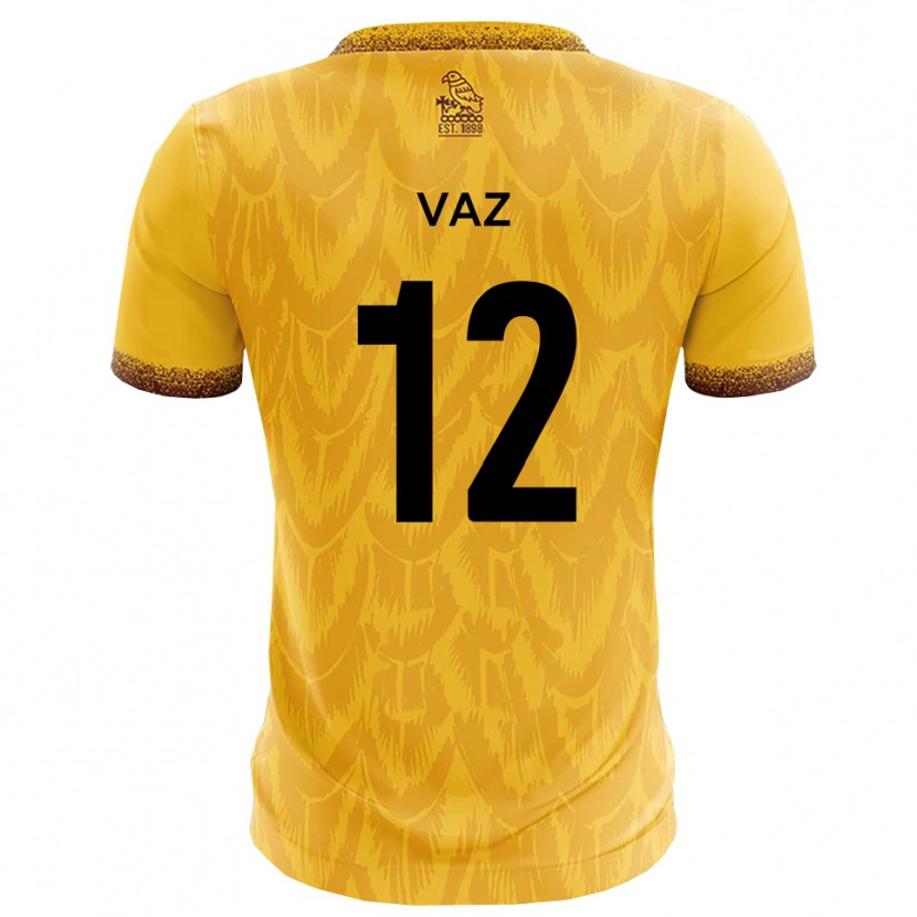 Danxen Herren Eduino Vaz #12 Gelb Braun Heimtrikot Trikot 2025/26 T-Shirt Österreich