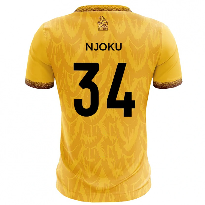Danxen Herren Brandon Njoku #34 Gelb Braun Heimtrikot Trikot 2025/26 T-Shirt Österreich