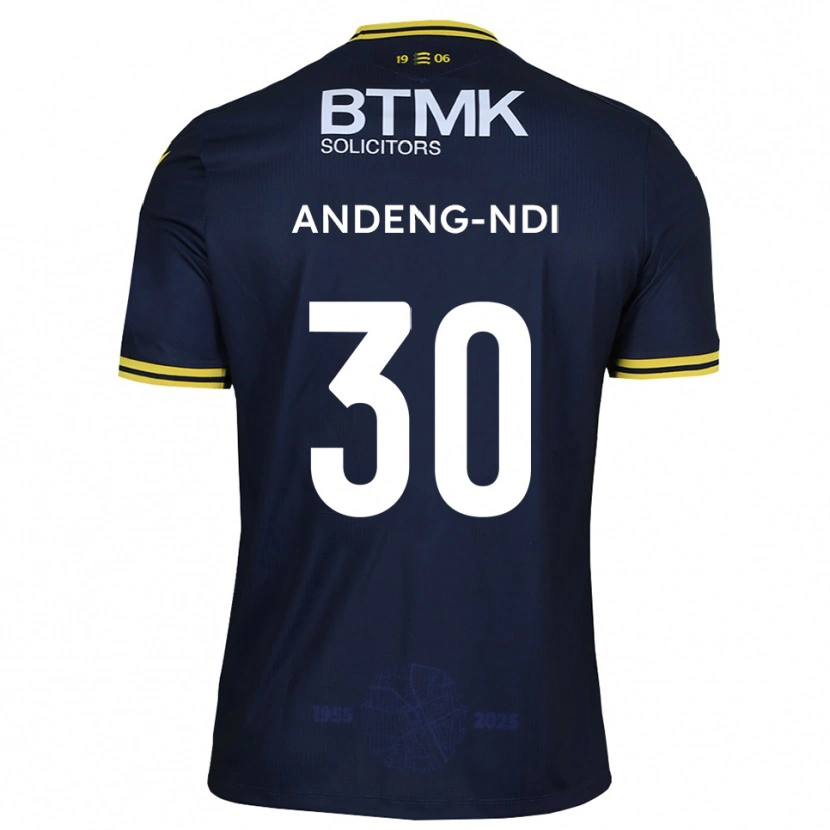 Danxen Herren Collin Andeng-Ndi #30 Marine Gelb Heimtrikot Trikot 2025/26 T-Shirt Österreich