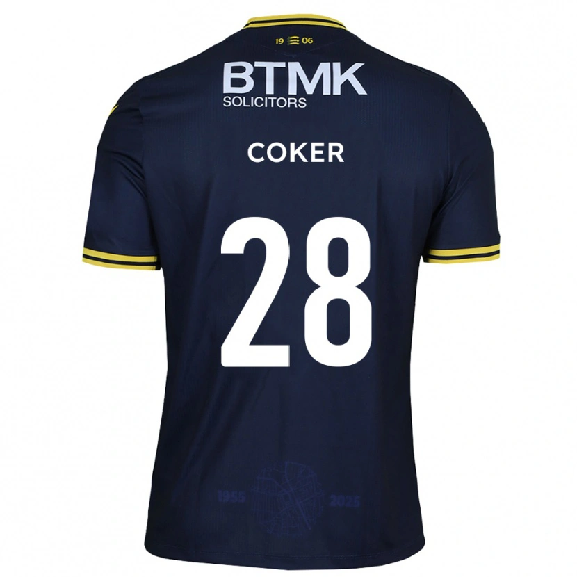 Danxen Herren Oliver Coker #28 Marine Gelb Heimtrikot Trikot 2025/26 T-Shirt Österreich