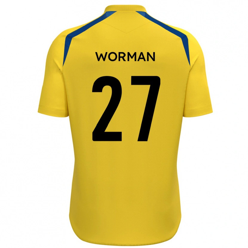 Danxen Herren Ben Worman #27 Gelb Blau Heimtrikot Trikot 2025/26 T-Shirt Österreich