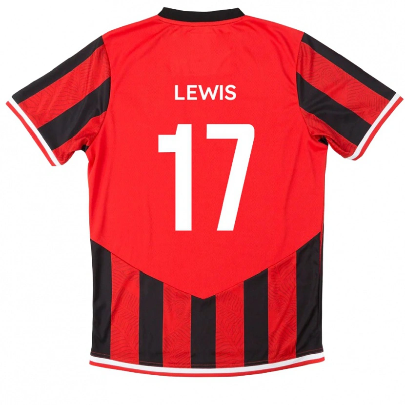 Danxen Herren Paul Lewis #17 Rot Schwarz Heimtrikot Trikot 2025/26 T-Shirt Österreich