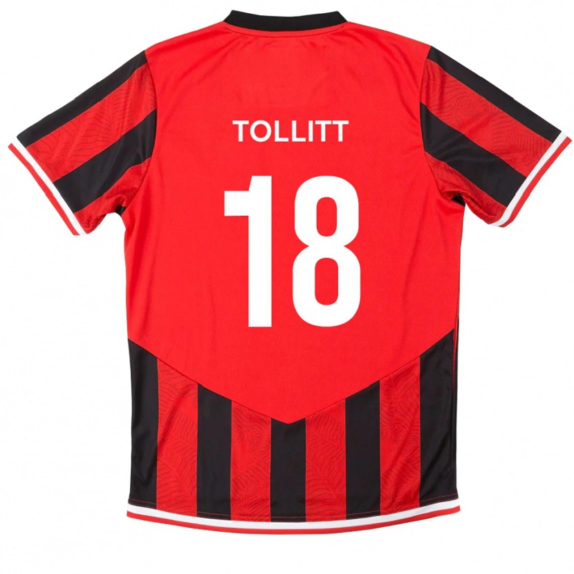 Danxen Herren Ben Tollitt #18 Rot Schwarz Heimtrikot Trikot 2025/26 T-Shirt Österreich