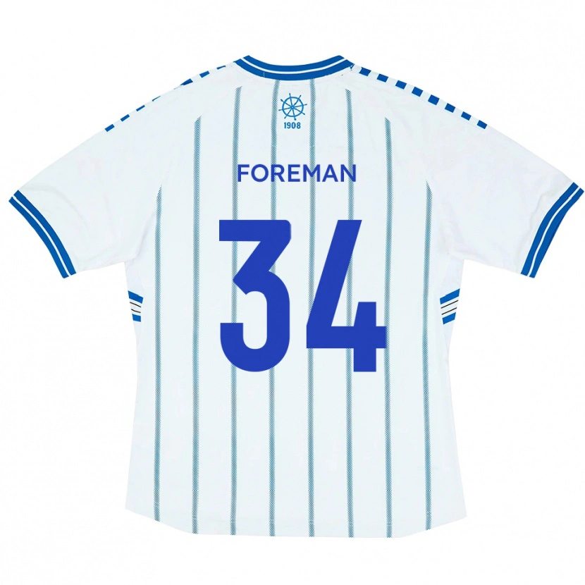 Danxen Herren Kian Foreman #34 Weiß Blau Heimtrikot Trikot 2025/26 T-Shirt Österreich