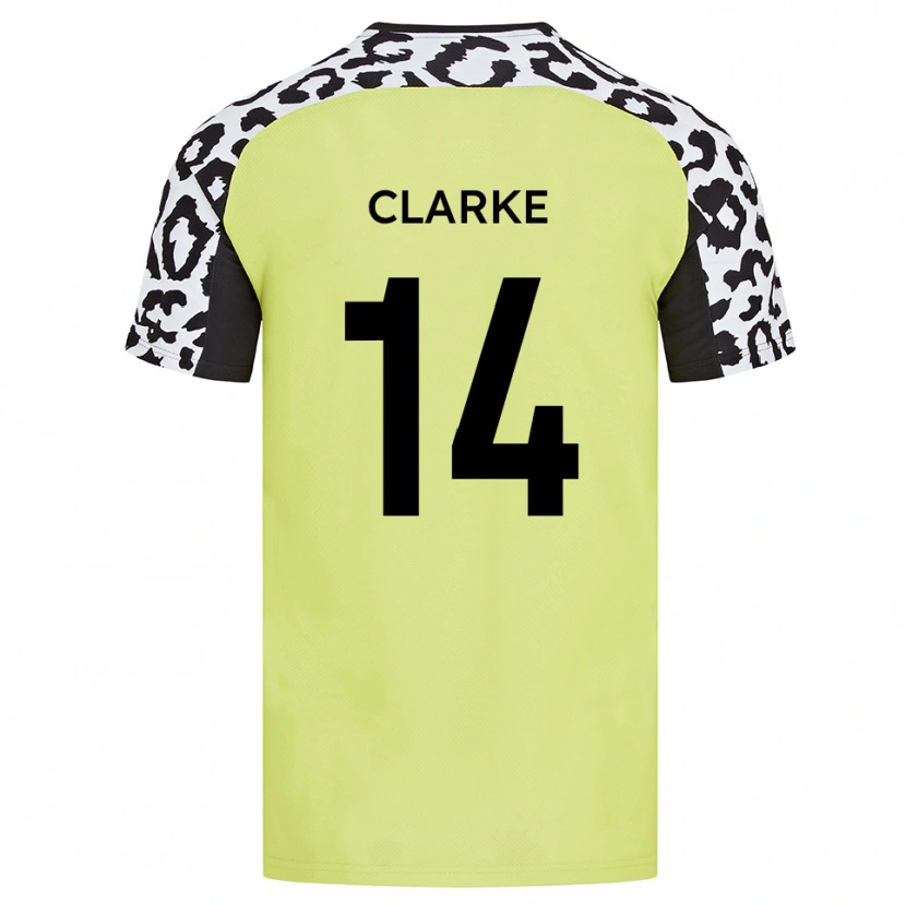 Danxen Herren Jayden Clarke #14 Fluoreszierendes Gelb Heimtrikot Trikot 2025/26 T-Shirt Österreich