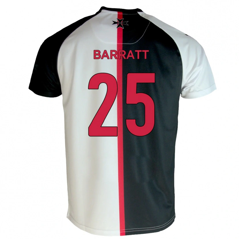 Danxen Herren Sam Barratt #25 Weiß Schwarz Heimtrikot Trikot 2025/26 T-Shirt Österreich