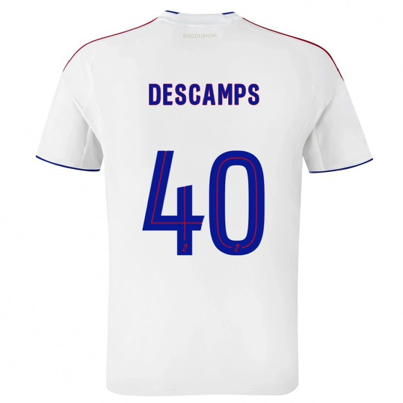 Danxen Herren Rémy Descamps #40 Weiß Rot Heimtrikot Trikot 2025/26 T-Shirt Österreich