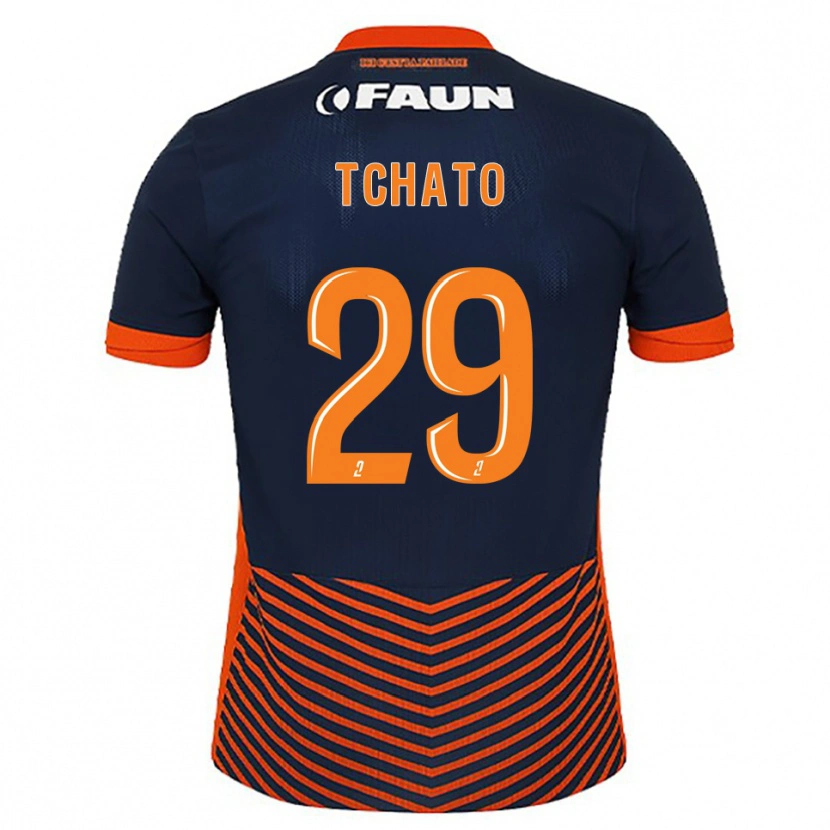 Danxen Herren Enzo Tchato #29 Mitternachtsblau Orange Heimtrikot Trikot 2025/26 T-Shirt Österreich
