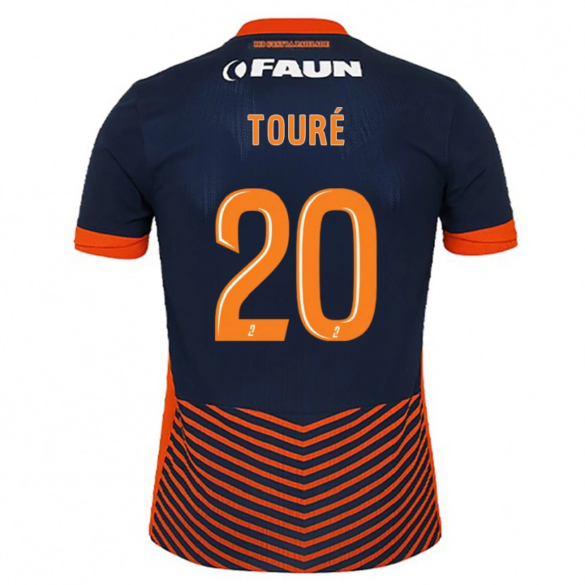 Danxen Herren Birama Touré #20 Mitternachtsblau Orange Heimtrikot Trikot 2025/26 T-Shirt Österreich