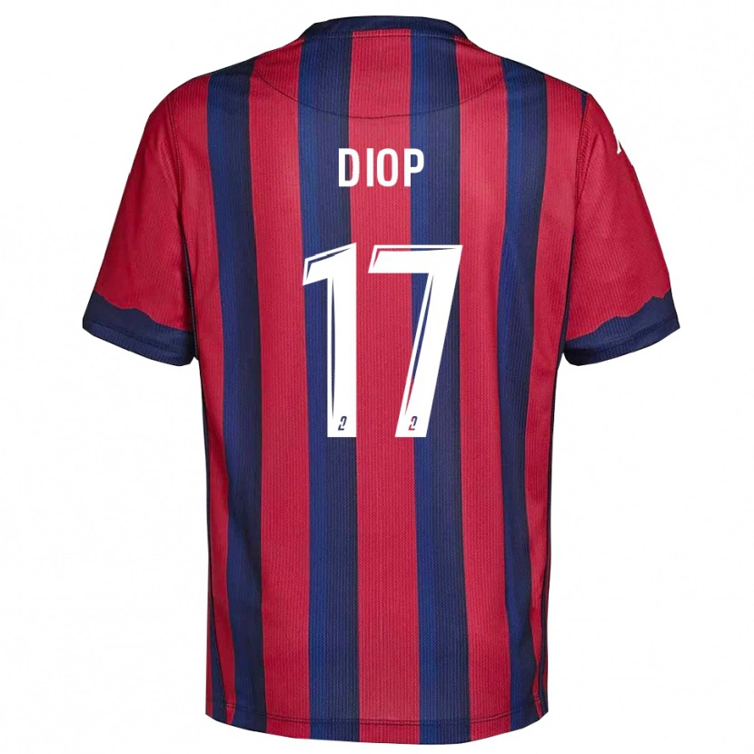 Danxen Herren Ousmane Diop #17 Burgunder Marine Heimtrikot Trikot 2025/26 T-Shirt Österreich
