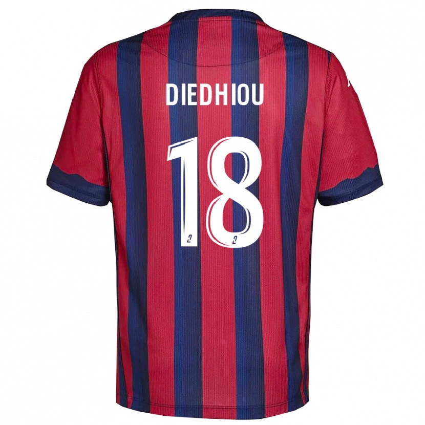 Danxen Herren Famara Diédhiou #18 Burgunder Marine Heimtrikot Trikot 2025/26 T-Shirt Österreich