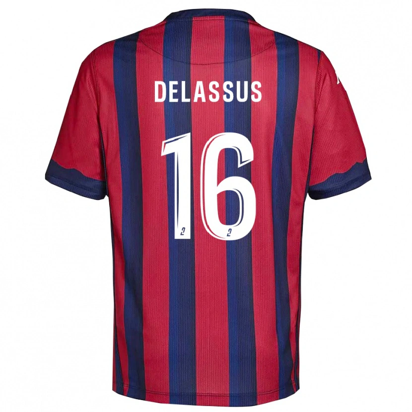 Danxen Herren Gabin Delassus #16 Burgunder Marine Heimtrikot Trikot 2025/26 T-Shirt Österreich