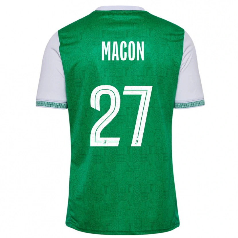Danxen Herren Yvann Maçon #27 Grün Weiß Heimtrikot Trikot 2025/26 T-Shirt Österreich